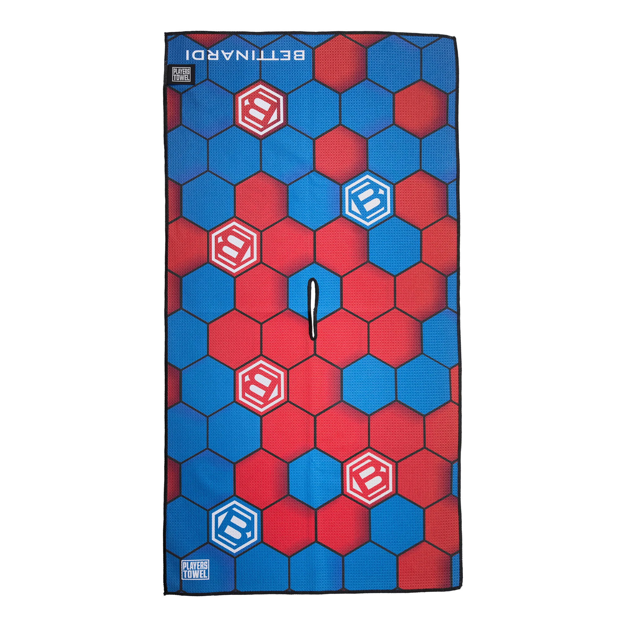 Bettinardi 3D Hex B Navy and Red Players Towel