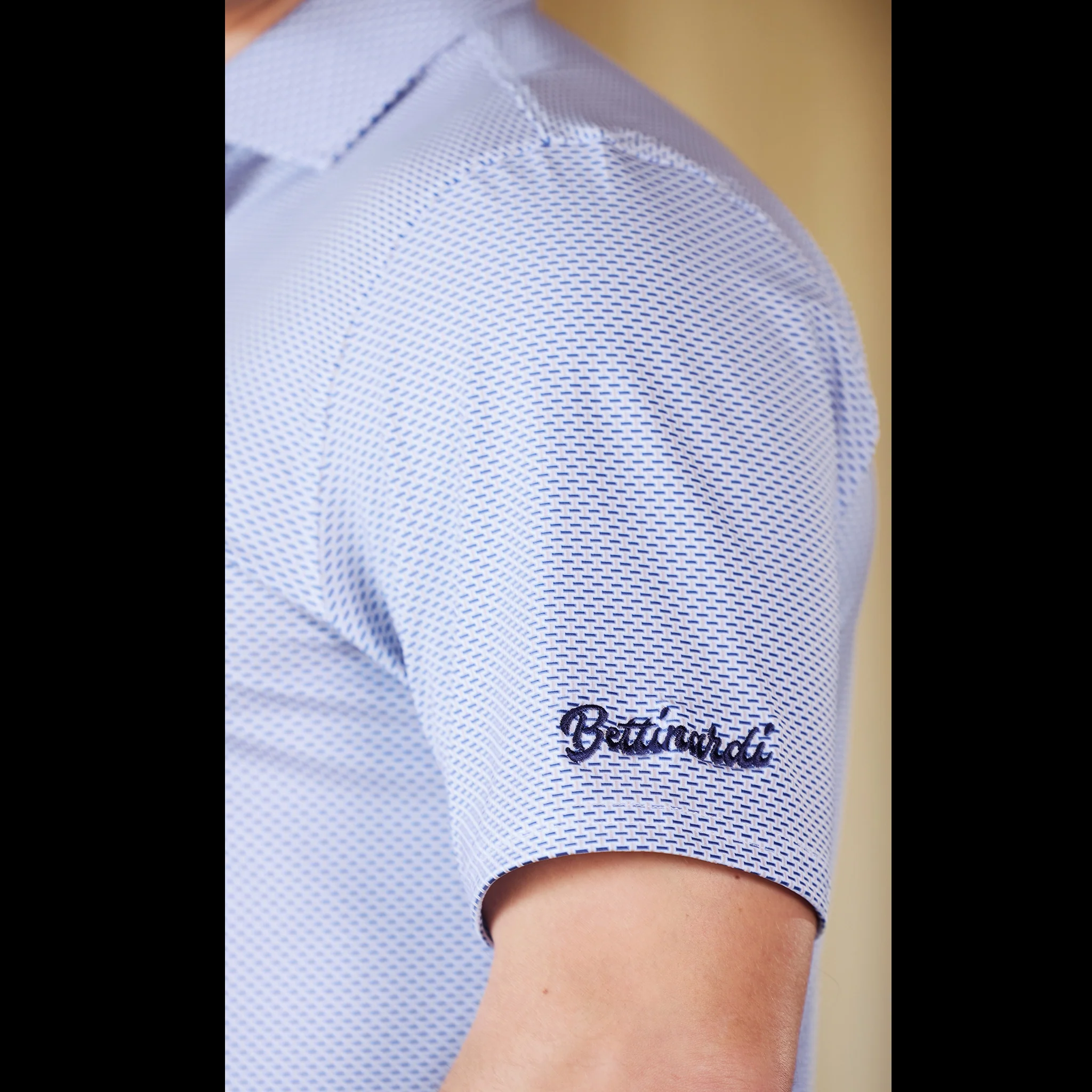 Bettinardi Holderness & Bourne Wizard Davis Polo (Dune & Navy) - Image 3