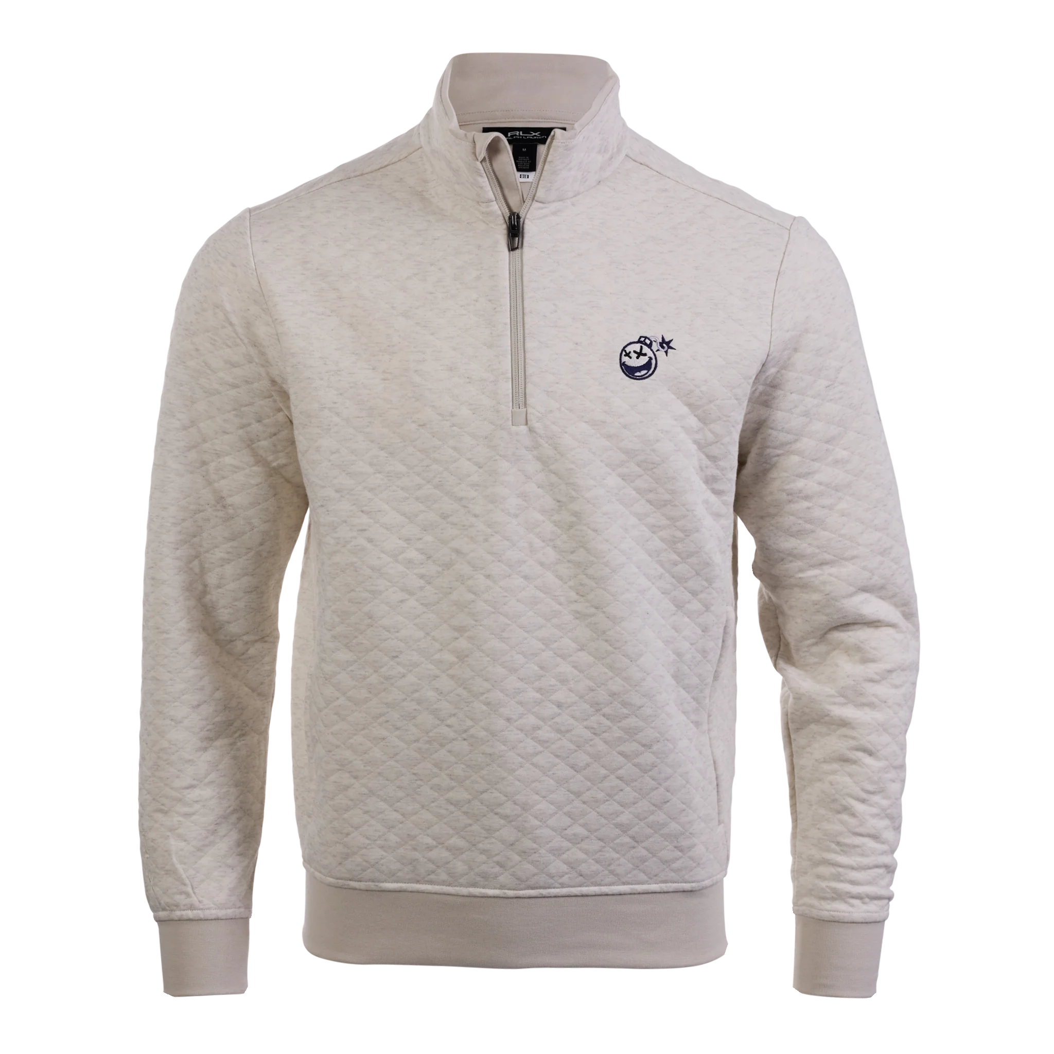 Bettinardi RLX Poison Bomb Quilted Quarter-Zip Mockneck Sweatshirt (Soho Heather) - Image 6