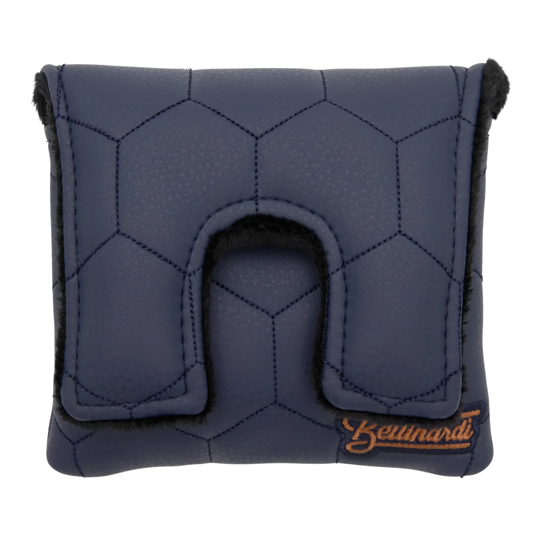 Bettinardi Script Quilted Hex Center Shaft Mallet Headcover (Navy/Tan) - Image 2