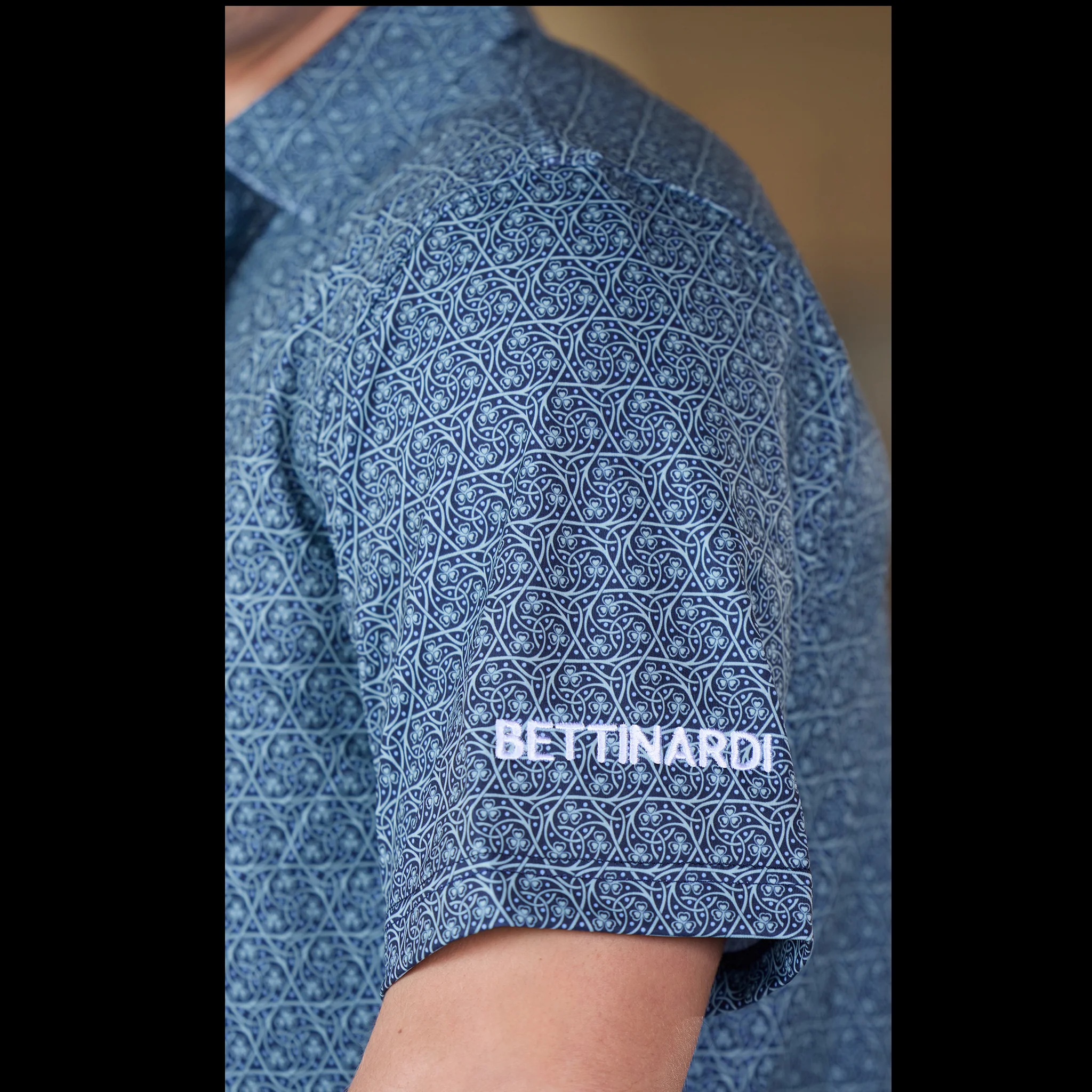 Bettinardi Straight Down Lucky Cat Portrush Polo (New Indigo) - Image 3