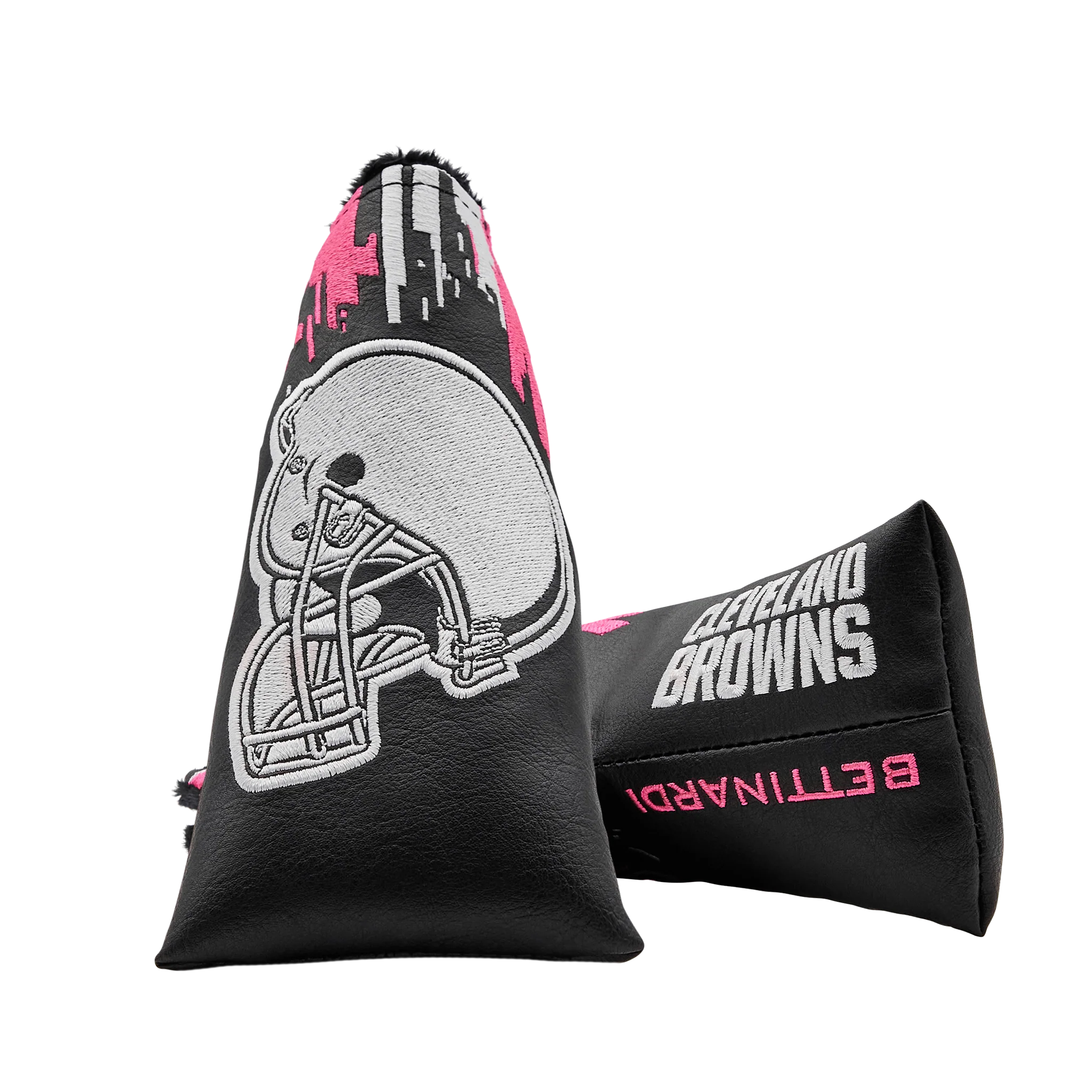 Cleveland Browns Pink Digital Stripes Blade Putter Headcover