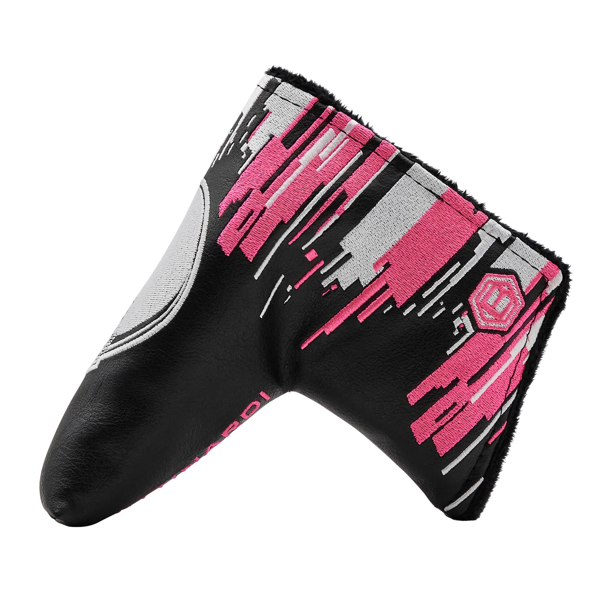 Cleveland Browns Pink Digital Stripes Blade Putter Headcover - Image 2