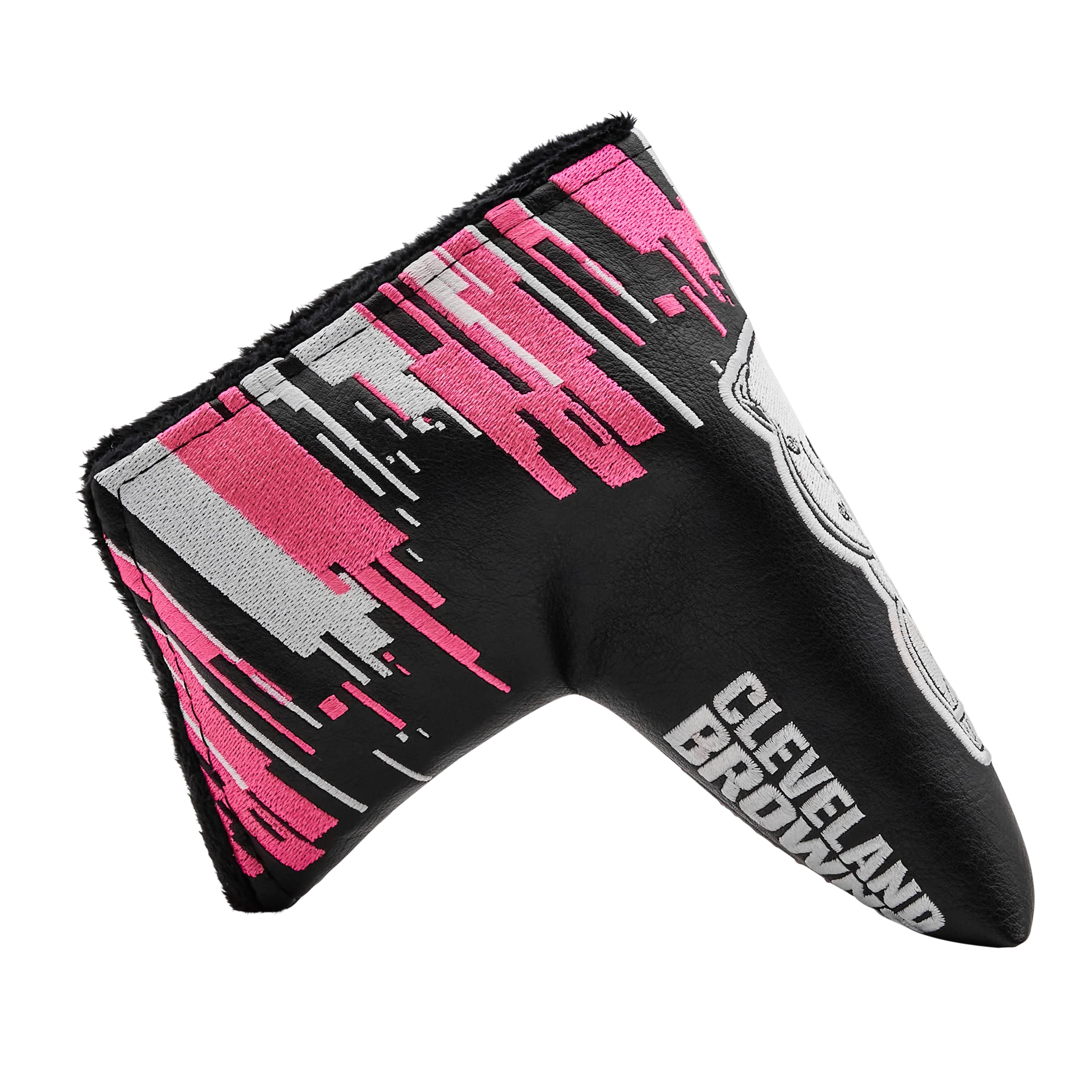 Cleveland Browns Pink Digital Stripes Blade Putter Headcover - Image 4