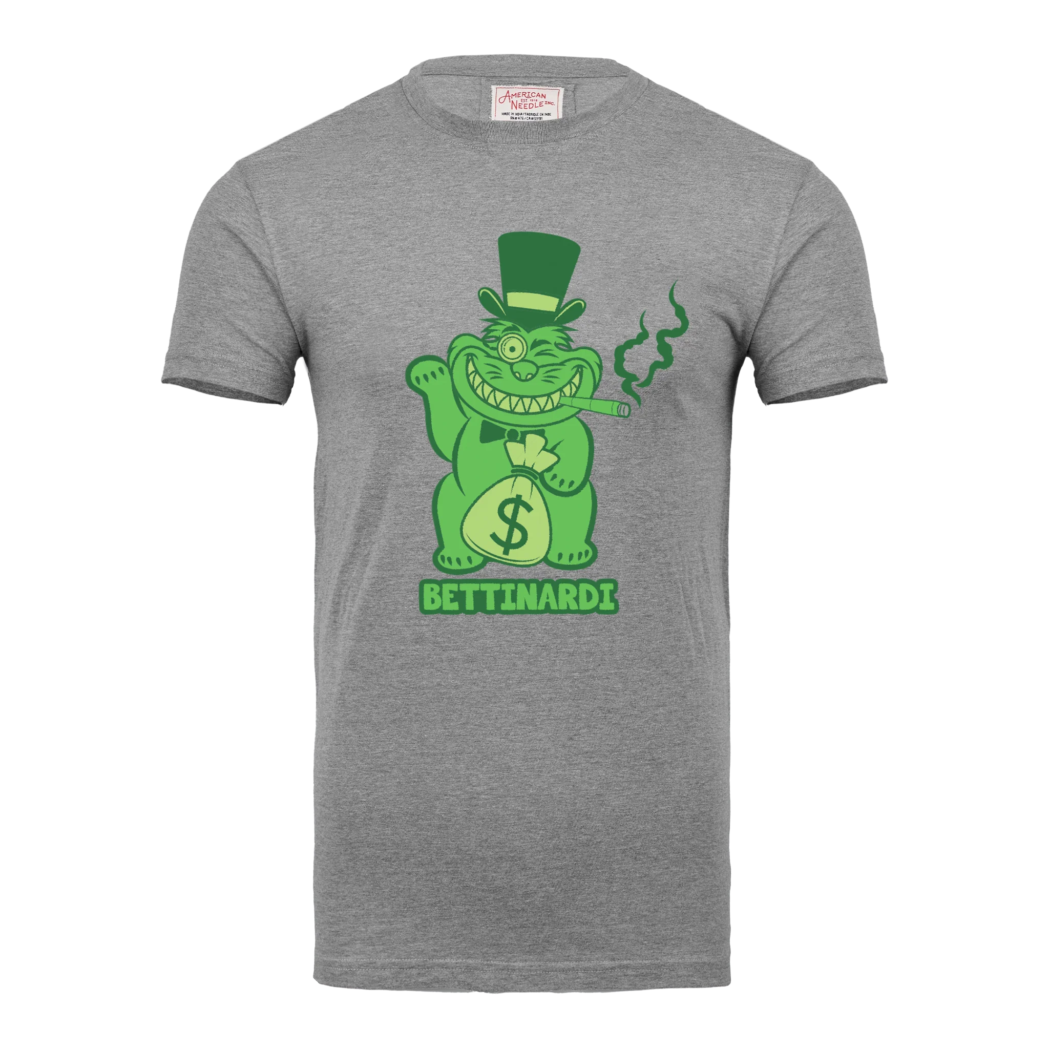 Lucky Wall Street Cat American Needle T-Shirt