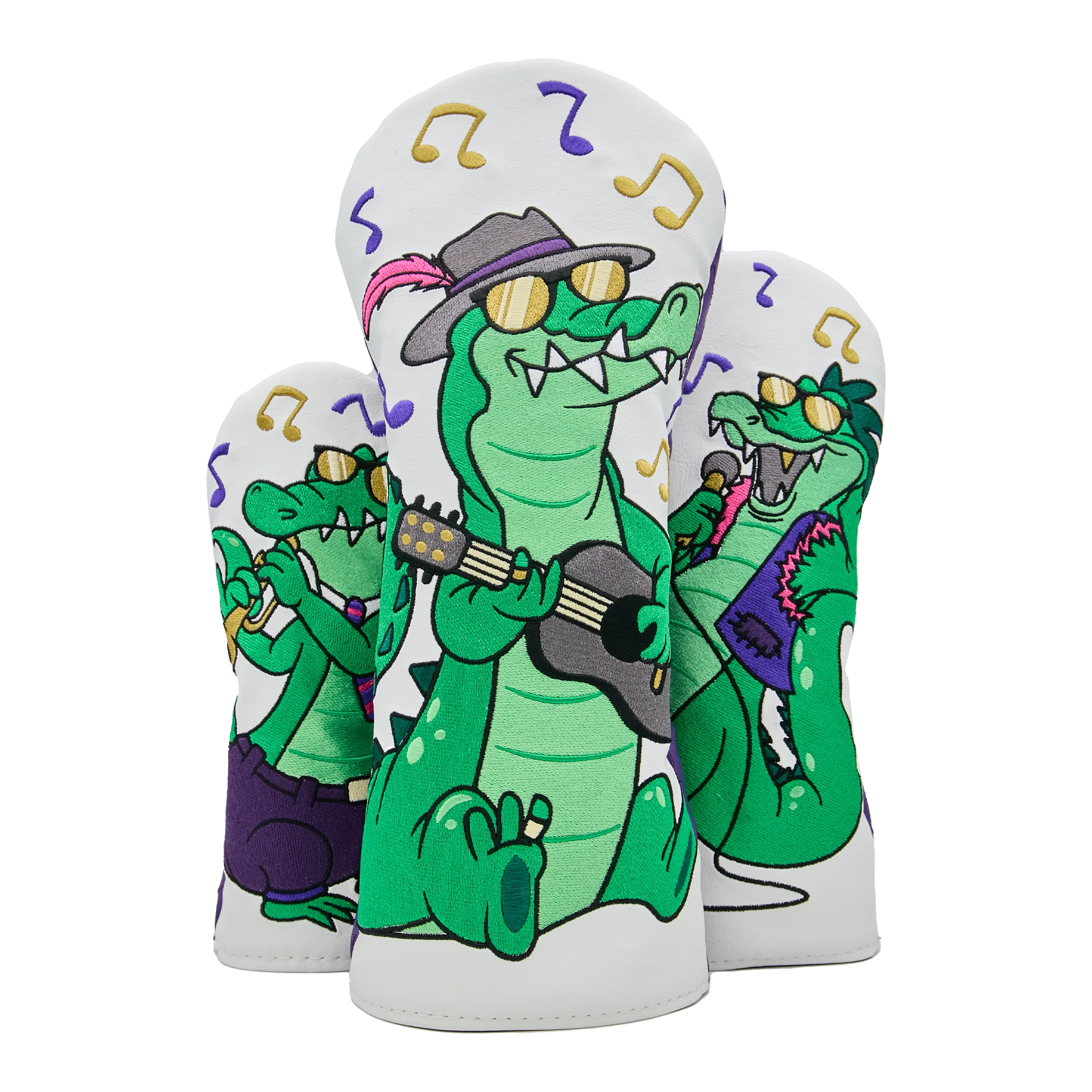 Mardi Gras 2024 Alligator Jazz Band Wood Set