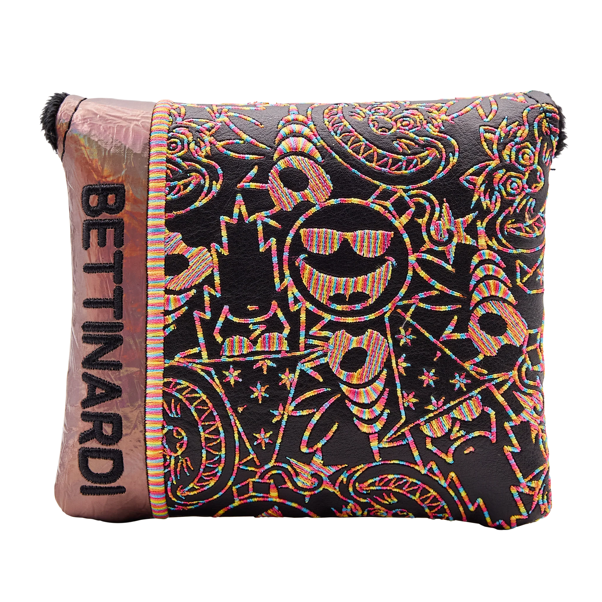 Multi Icon Rainbow Holographic Center Shafted Mallet Putter Headcover