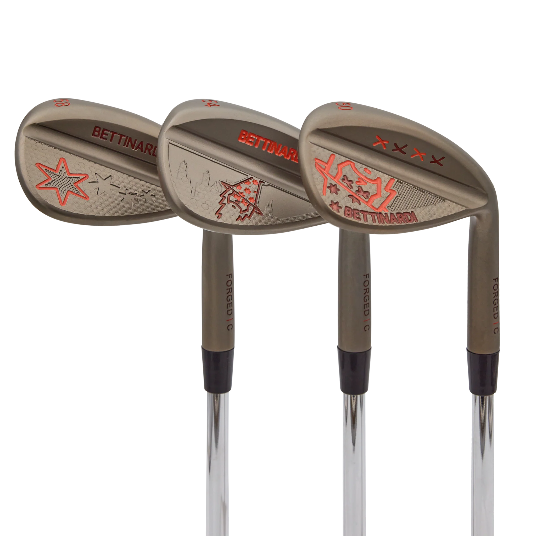 Poison Wizard Gold Flame HLX 6.0 Wedge Set (50°, 54°, 58°)